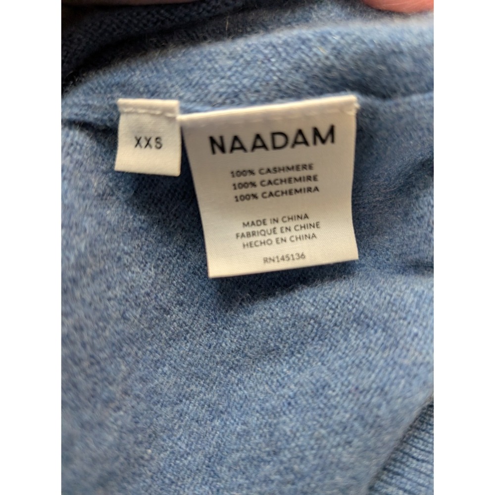 NAADAM The Original Cashmere Sweater Size xxs Blue V Neck - Picture 4 of 4